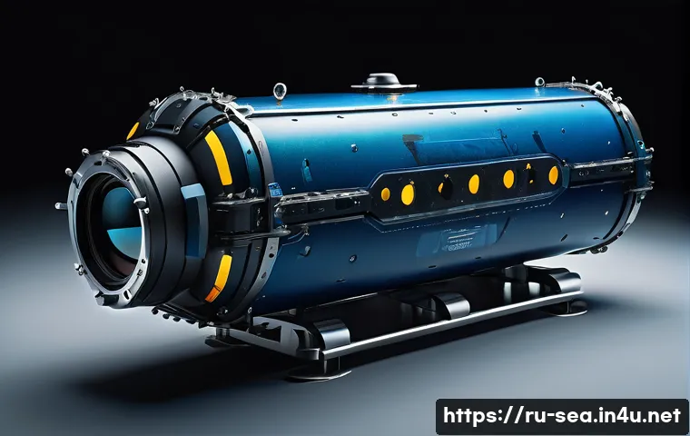 해양공학 수중 드론 - A highly detailed underwater drone exploring a deep-sea environment at over 1000 meters depth, showc...