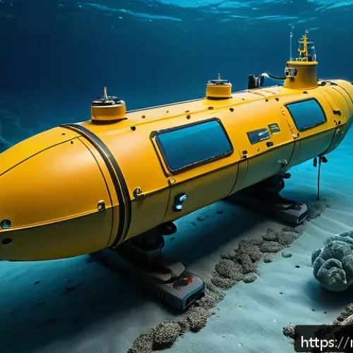 Home 31 해양공학 해저 광물 탐사 - A highly detailed underwater scene showcasing an autonomous underwater vehicle (AUV) navigating the ...